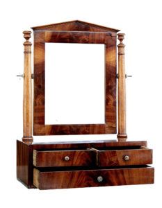 Mid 19th Century Empire Inlaid Mahogany Vanity Mirror — thumbnail 6