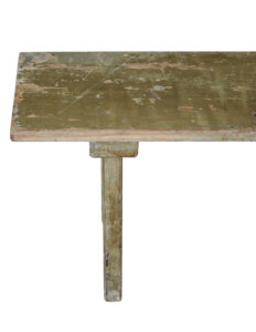 Late 19th Century Rustic Swedish Painted Pine Bench — thumbnail 2