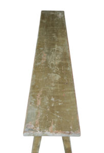 Late 19th Century Rustic Swedish Painted Pine Bench — thumbnail 3