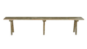 Late 19th Century Rustic Swedish Painted Pine Bench — thumbnail 5
