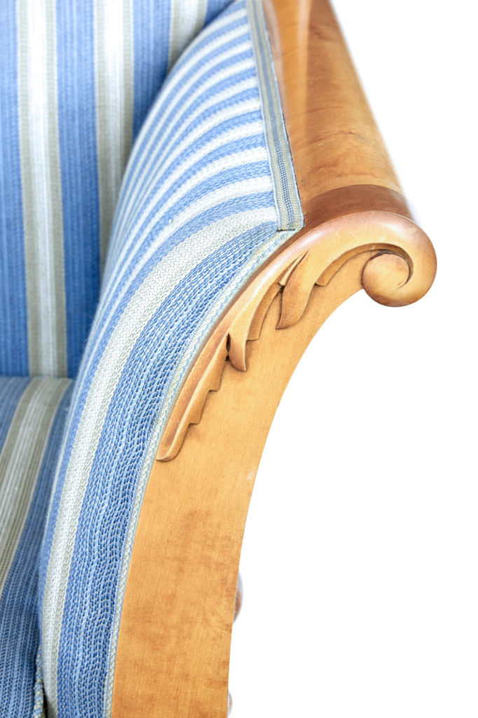 Swedish Late 19th Century Century Carved Birch Sofa — image 3