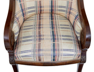 Danish 19th Century Carved Mahogany Armchair in the Biedermeier Taste — thumbnail 3