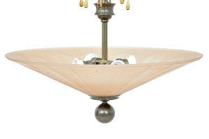 Scandinavian Art Deco Ceiling Dish Light by Orrefors — thumbnail 6