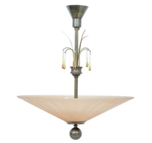 Scandinavian Art Deco Ceiling Dish Light by Orrefors — thumbnail 1