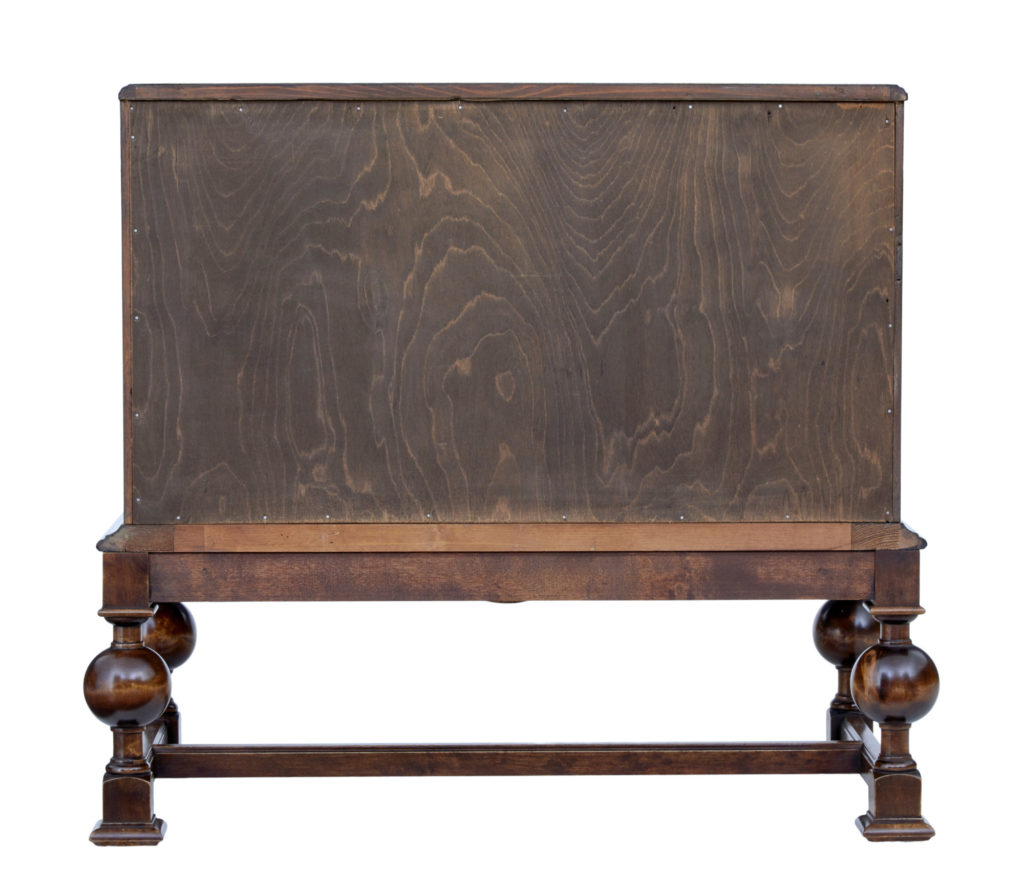Mid 20th Century Burr Birch Chest of Drawers on Stand — image 5