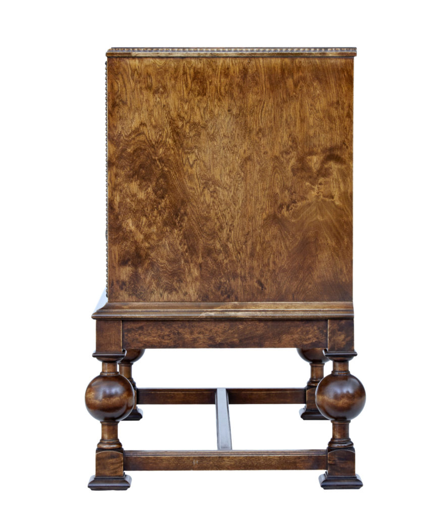 Mid 20th Century Burr Birch Chest of Drawers on Stand — image 4