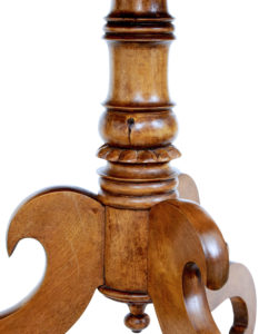 Swedish 19th Century Burr Birch Oval Occasional Table — thumbnail 2
