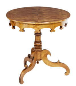 Swedish 19th Century Burr Birch Oval Occasional Table — thumbnail 7