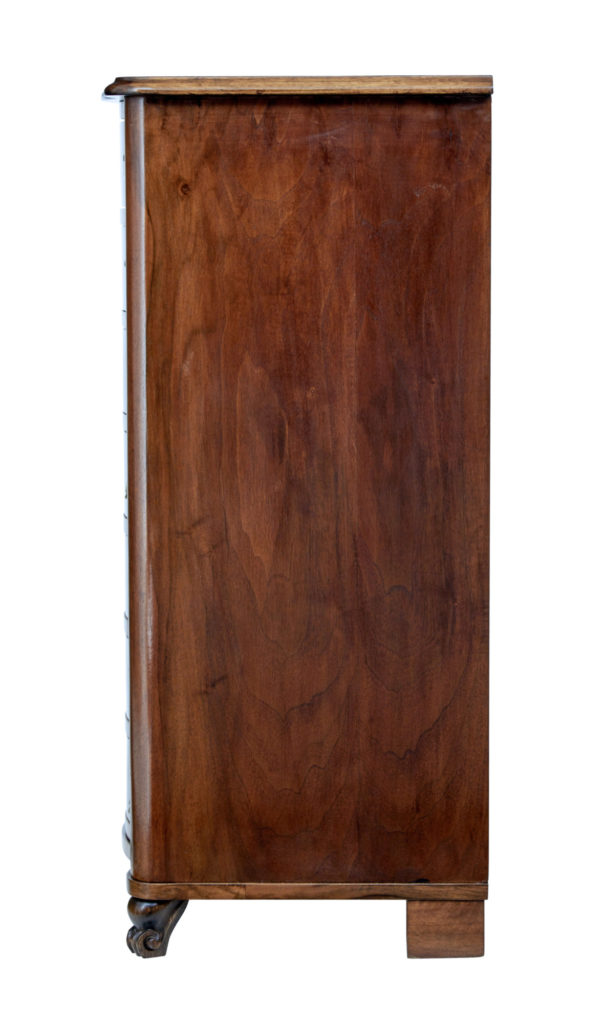 Mid 20th Century Walnut Tall Chest of Drawers — image 3