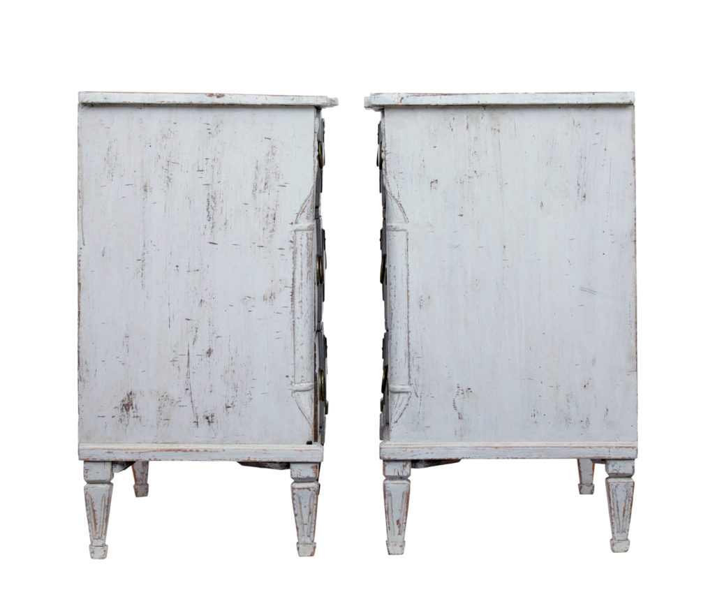 Pair of 19th Century Swedish Pine Painted Chest of Drawers — image 5