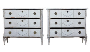 Pair of 19th Century Swedish Pine Painted Chest of Drawers — thumbnail 8