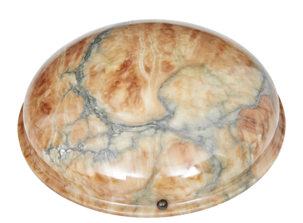 Art Deco Alabaster Dish Ceiling Light — image 2