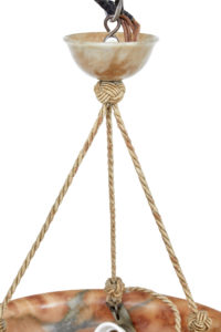 Art Deco Alabaster Dish Ceiling Light — thumbnail 4