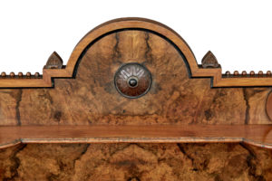 19th Century Carved Burr Walnut Davenport Writing Desk — thumbnail 2