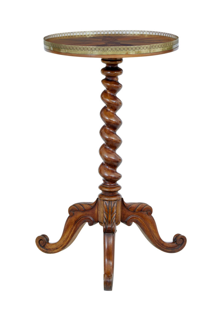 RARE 19TH CENTURY SPECIMEN WOOD OCCASIONAL TABLE