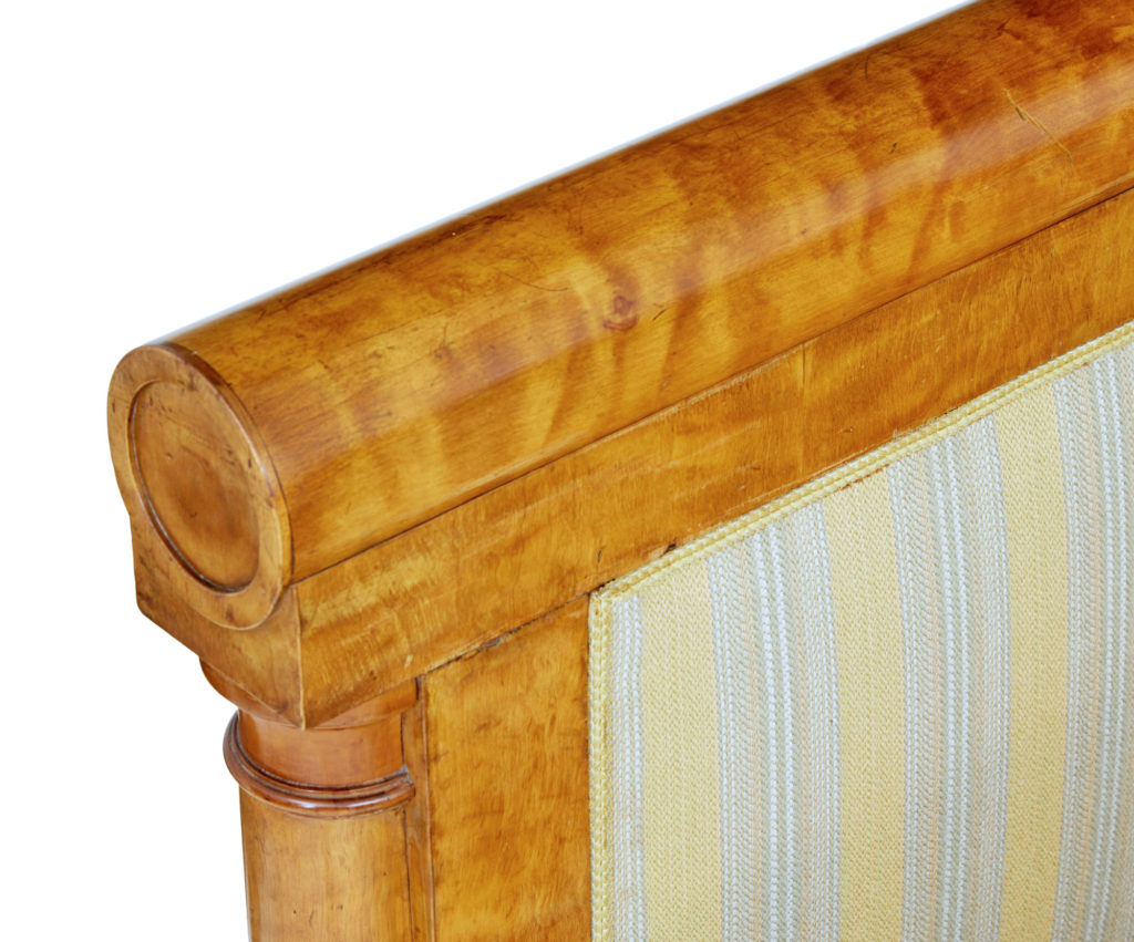 Swedish 19th Century Empire Revival Birch Sofa — image 3