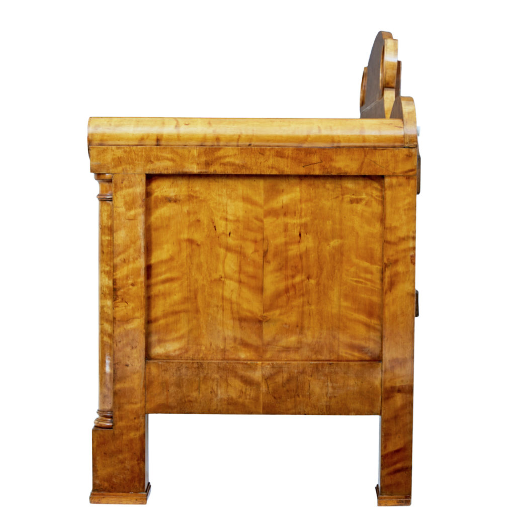 Swedish 19th Century Empire Revival Birch Sofa — image 5