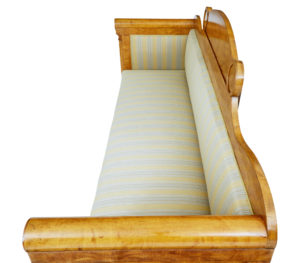 Swedish 19th Century Empire Revival Birch Sofa — thumbnail 4