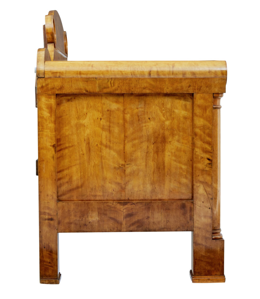Swedish 19th Century Empire Revival Birch Sofa — image 7
