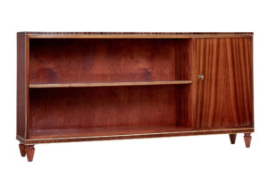 Mid 20th Century Scandinavian Mahogany Open Bookcase — thumbnail 1