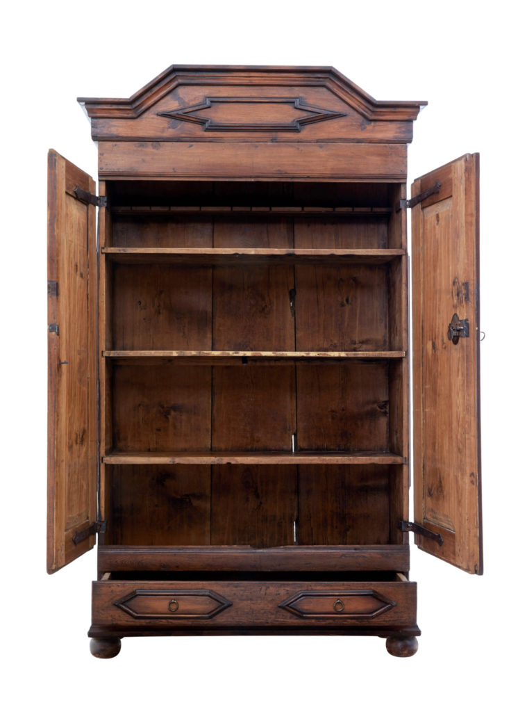 Early 19th Century Swedish Baroque Pine Cabinet — image 6