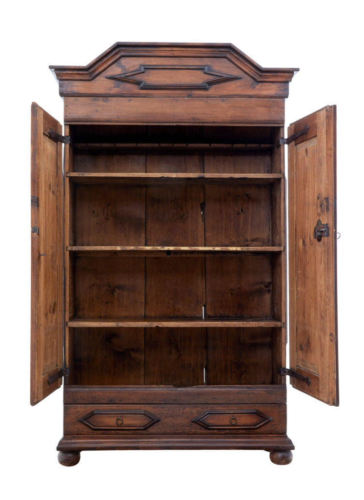 Early 19th Century Swedish Baroque Pine Cabinet — image 7