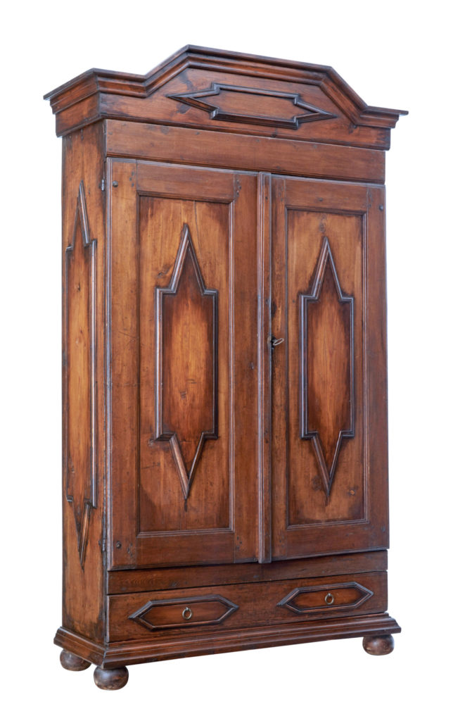 Early 19th Century Swedish Baroque Pine Cabinet