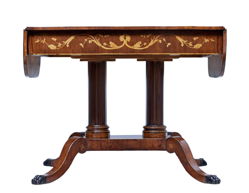 19th Century Mahogany Inlaid Sofa Table — image 4