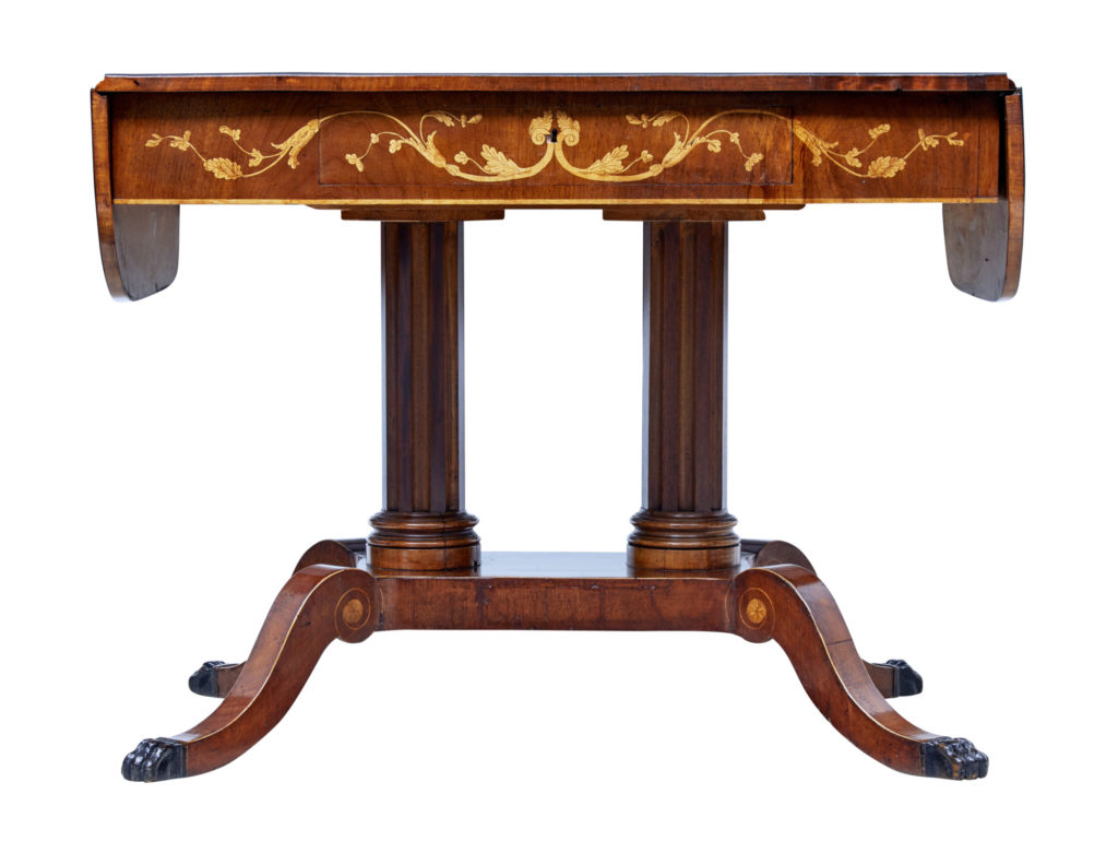 19th Century Mahogany Inlaid Sofa Table — image 7