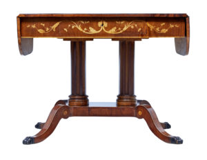 19th Century Mahogany Inlaid Sofa Table — thumbnail 7