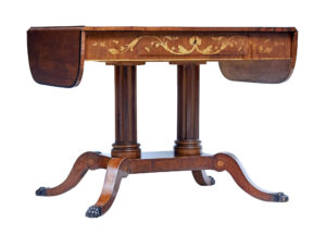 19th Century Mahogany Inlaid Sofa Table — thumbnail 1