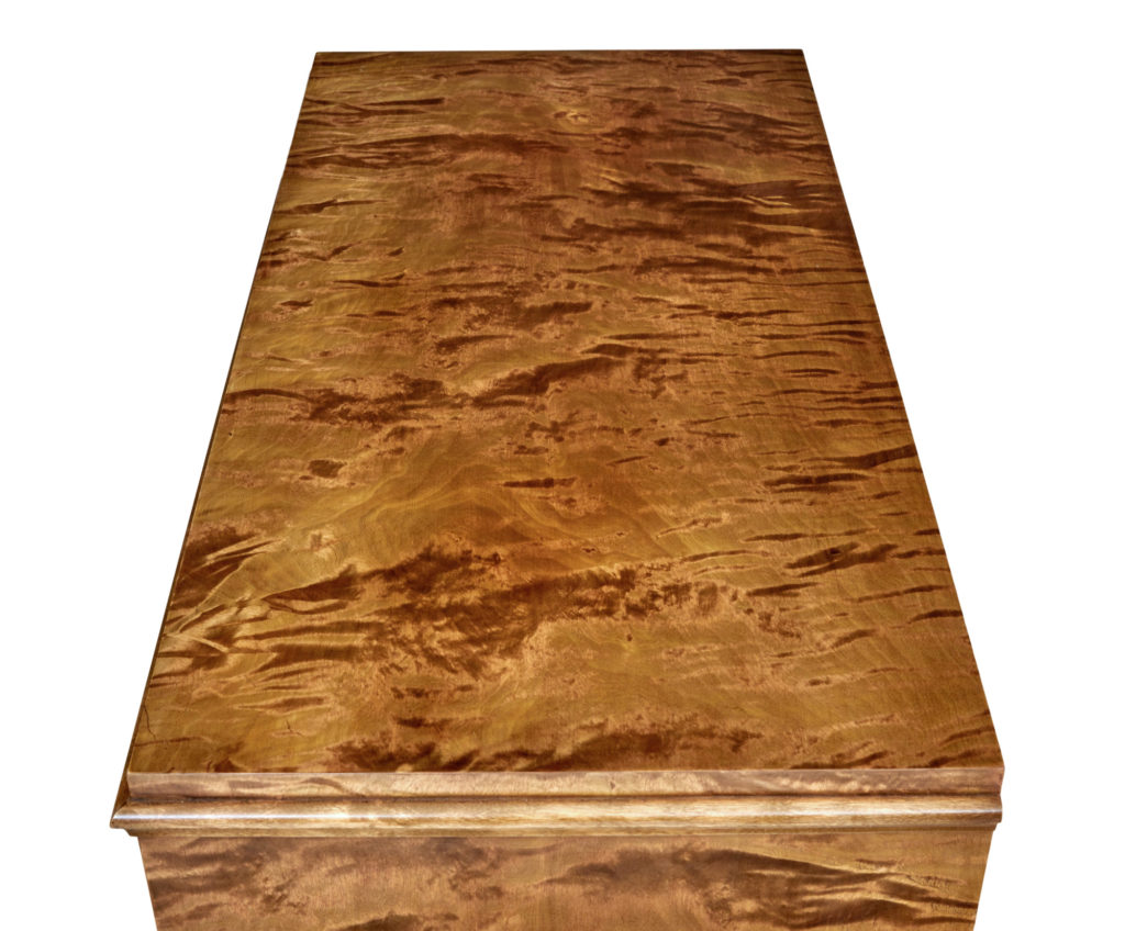 Early 20th Century Art Deco Inlaid Birch Chest of Drawers — image 2