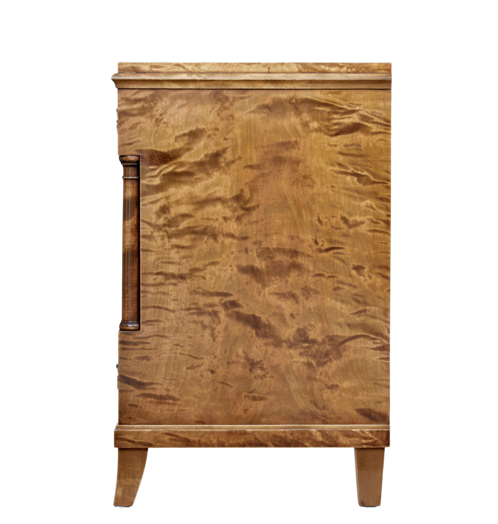 Early 20th Century Art Deco Inlaid Birch Chest of Drawers — image 3