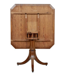 Early 19th Century Empire Inlaid Mahogany Tilt Top Table — thumbnail 4