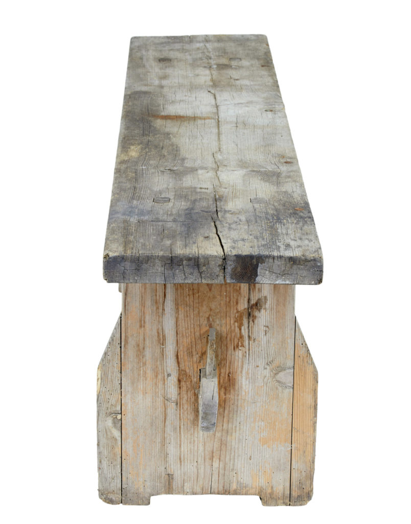 19th Century Rustic Scandinavian Pine Bench — image 2