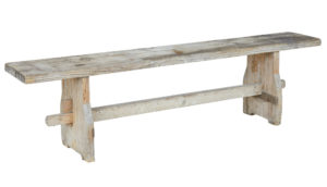 19th Century Rustic Scandinavian Pine Bench — thumbnail 1