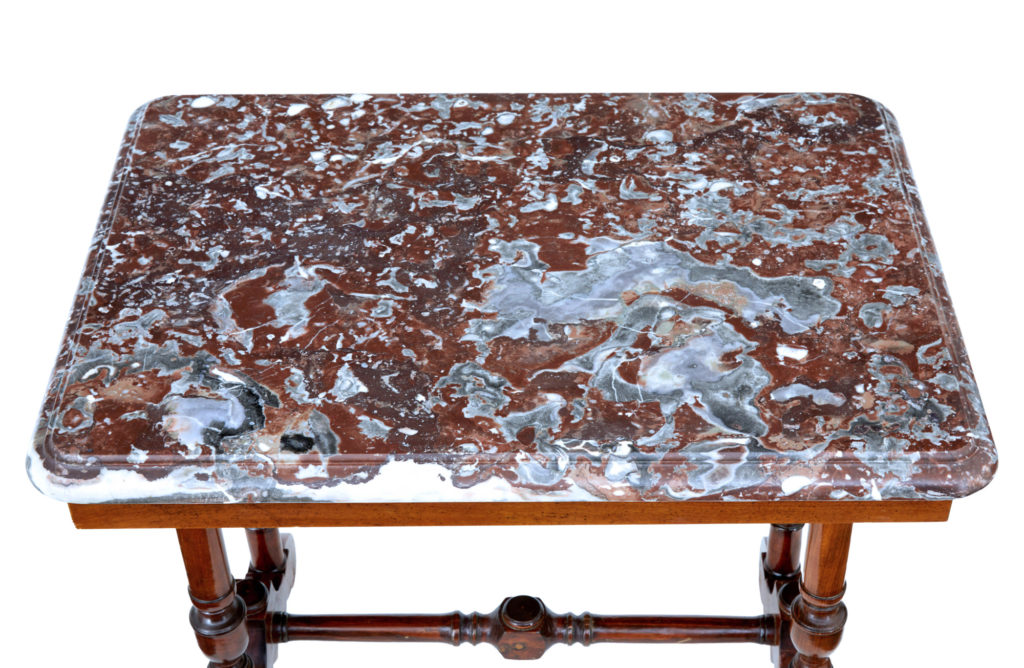 Late 19th Century Mahogany Marble Top Side Table — image 4