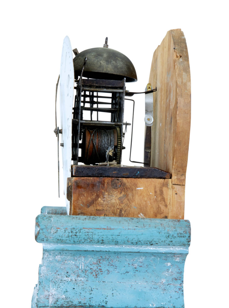 Early 19th Century Painted Swedish Mora Longcase Clock — image 2