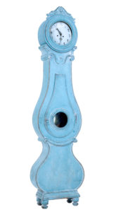 Early 19th Century Painted Swedish Mora Longcase Clock — thumbnail 1