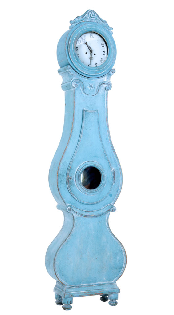 Early 19th Century Painted Swedish Mora Longcase Clock