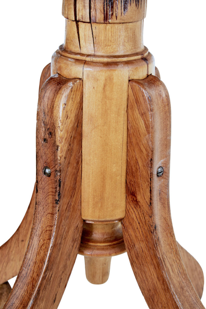 Late 19th Century Oak and Pine Piano Stool — image 3