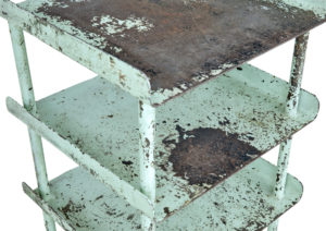 Pair of 1920’s Industrial Steel Storage Stands — thumbnail 3