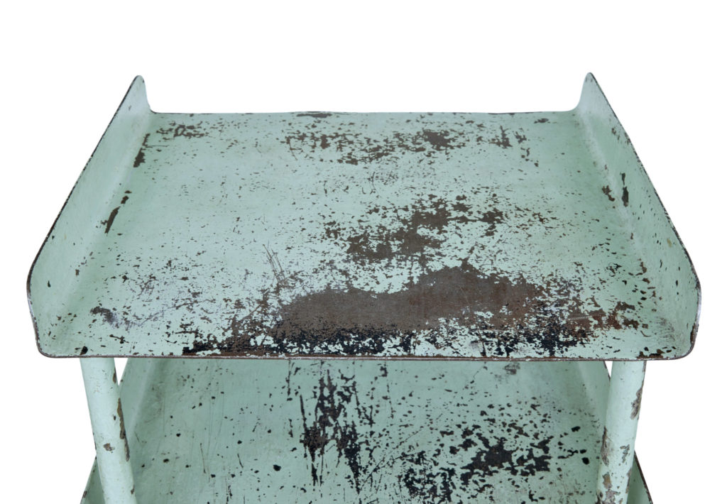 Pair of 1920’s Industrial Steel Storage Stands — image 2