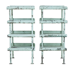 Pair of 1920’s Industrial Steel Storage Stands — thumbnail 5