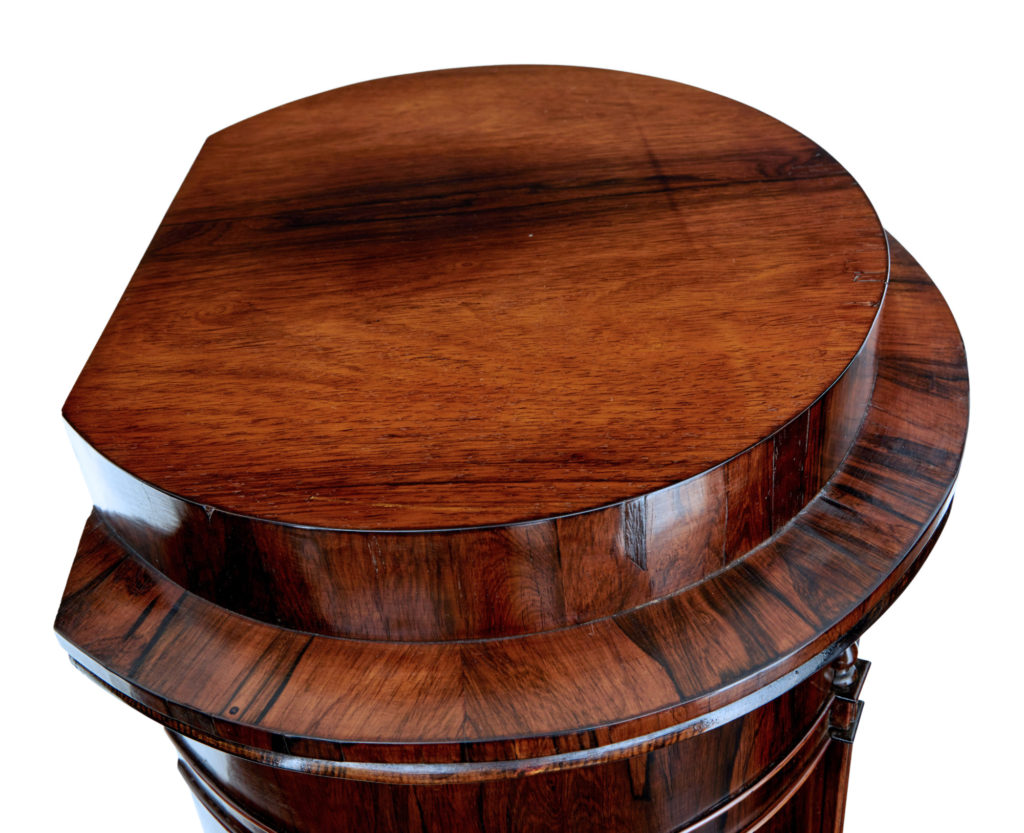Fine Pair of Mid 19th Century Palisander Pedestal Cabinets — image 3