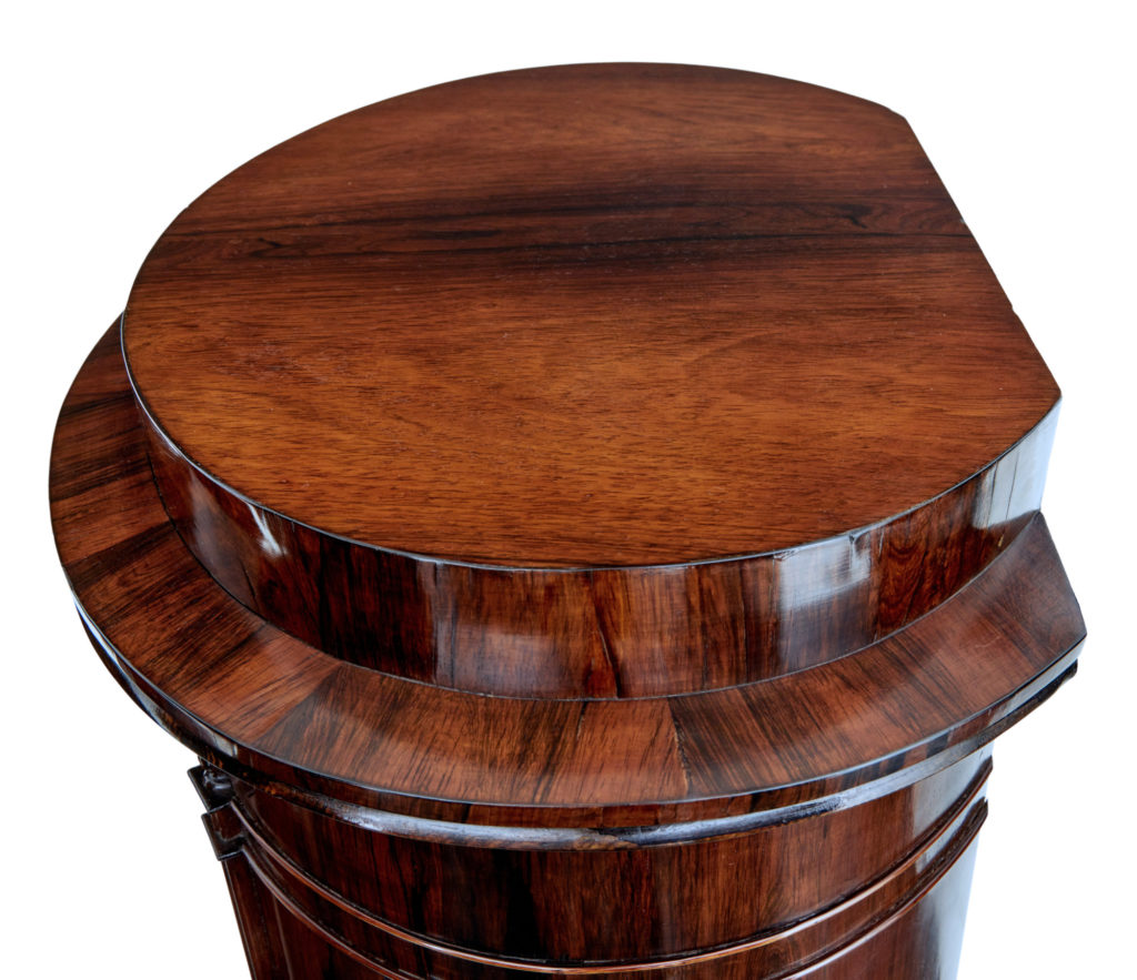 Fine Pair of Mid 19th Century Palisander Pedestal Cabinets — image 4