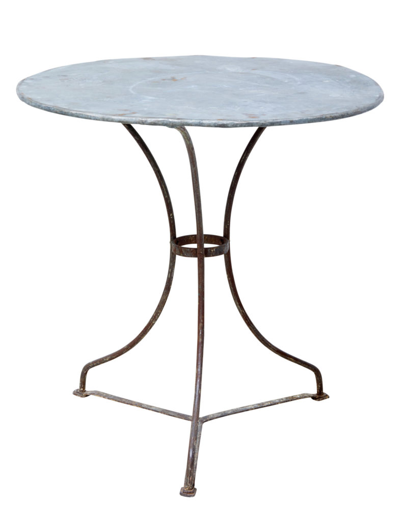 1920’s Round Metal Bistro Table — image 1