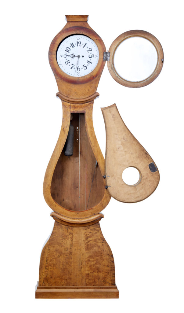19th Century Swedish Birch Mora Longcase Clock — image 7