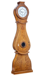 19th Century Swedish Birch Mora Longcase Clock — thumbnail 1