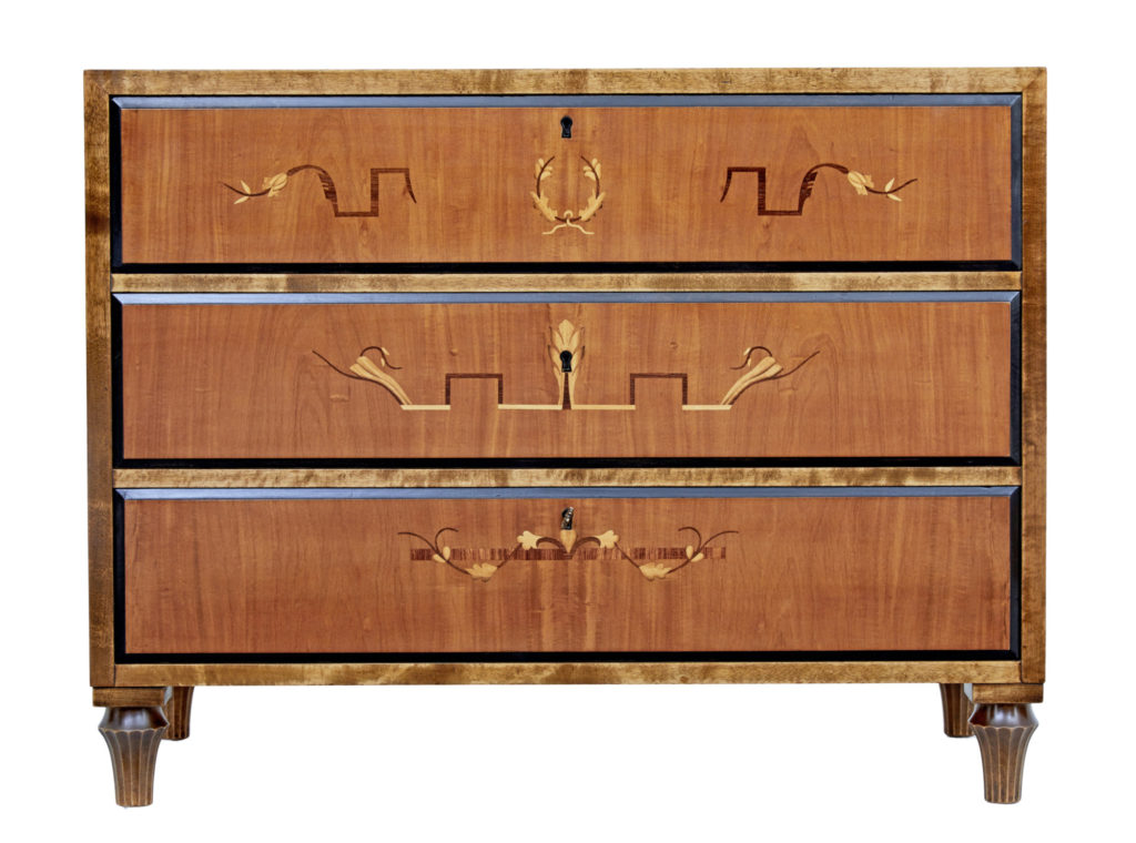 Scandinavian Art Deco Inlaid Chest of Drawers — image 8